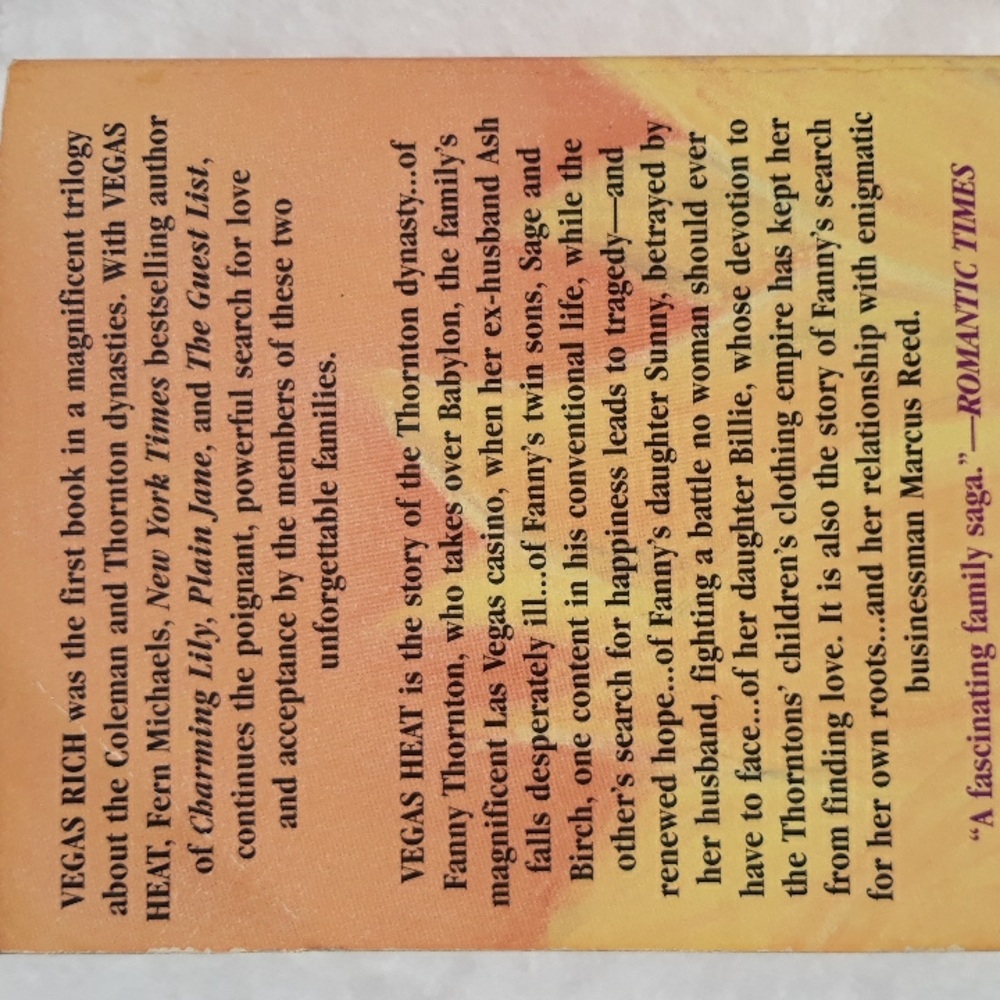 2 Fern Michaels paperback books,  Vegas Heat & Vegas Sunrise - Picture 2 of 6